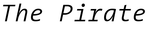 Font : TheSansMono-SemiLightItalic Custom Text : The Pirate Way Test your own text here Click to download or to view this font on a tshirt that can be custom printed in Bali