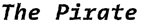 Font : TheSansTypewriter-Bold-Italic Custom Text : The Pirate Way Test your own text here Click to download or to view this font on a tshirt that can be custom printed in Bali
