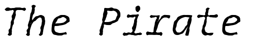 Font : TheSansTypewriter-Italic Custom Text : The Pirate Way Test your own text here Click to download or to view this font on a tshirt that can be custom printed in Bali