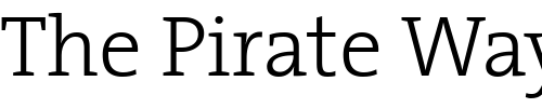 Font : TheSerif-Light-Plain Custom Text : The Pirate Way Test your own text here Click to download or to view this font on a tshirt that can be custom printed in Bali