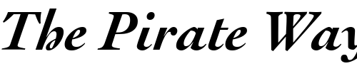 Font : Thesis-SSi-Bold-Italic Custom Text : The Pirate Way Test your own text here Click to download or to view this font on a tshirt that can be custom printed in Bali