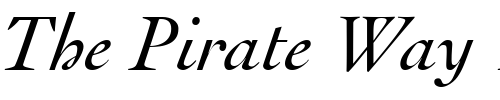 Font : Thesis-SSi-Italic Custom Text : The Pirate Way Test your own text here Click to download or to view this font on a tshirt that can be custom printed in Bali