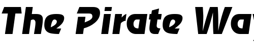 Font : ThimbaSSK-Italic Custom Text : The Pirate Way Test your own text here Click to download or to view this font on a tshirt that can be custom printed in Bali