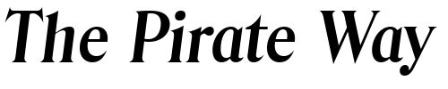 Font : ThomasBecker-Bold-Italic Custom Text : The Pirate Way Test your own text here Click to download or to view this font on a tshirt that can be custom printed in Bali
