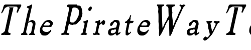 Font : ThomasPaineCondensed-Italic Custom Text : The Pirate Way Test your own text here Click to download or to view this font on a tshirt that can be custom printed in Bali
