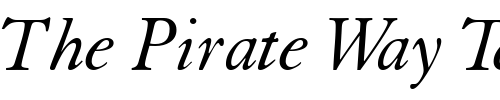 Font : TiascoSSK-Italic Custom Text : The Pirate Way Test your own text here Click to download or to view this font on a tshirt that can be custom printed in Bali