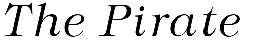 Font : Tiffany-Light-Italic Custom Text : The Pirate Way Test your own text here Click to download or to view this font on a tshirt that can be custom printed in Bali