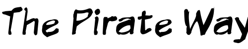 Font : VTCSundayKomixKrumpled Custom Text : The Pirate Way Test your own text here Click to download or to view this font on a tshirt that can be custom printed in Bali