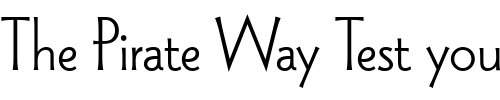 Font : WadeSans-Light Custom Text : The Pirate Way Test your own text here Click to download or to view this font on a tshirt that can be custom printed in Bali