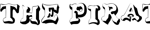 Font : WahooDisplayCapsSSK-Regular Custom Text : The Pirate Way Test your own text here Click to download or to view this font on a tshirt that can be custom printed in Bali