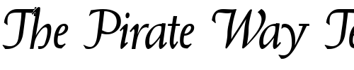 Font : Waize-RegularItalic Custom Text : The Pirate Way Test your own text here Click to download or to view this font on a tshirt that can be custom printed in Bali