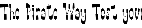 Font : WayOutWest-Slim Custom Text : The Pirate Way Test your own text here Click to download or to view this font on a tshirt that can be custom printed in Bali