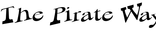 Font : WayOuttaThere Custom Text : The Pirate Way Test your own text here Click to download or to view this font on a tshirt that can be custom printed in Bali