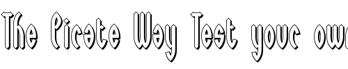 Font : Wayward-Shadow-BRK Custom Text : The Pirate Way Test your own text here Click to download or to view this font on a tshirt that can be custom printed in Bali