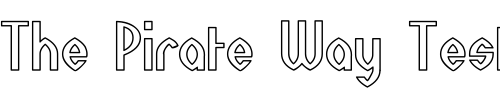 Font : Wazoo-Outline Custom Text : The Pirate Way Test your own text here Click to download or to view this font on a tshirt that can be custom printed in Bali