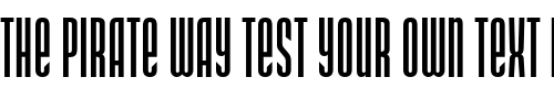 Font : ft24-Extra-condensed-Medium Custom Text : The Pirate Way Test your own text here Click to download or to view this font on a tshirt that can be custom printed in Bali