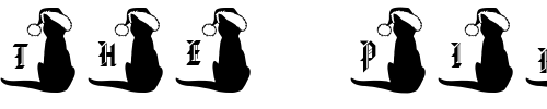 Font : pf_xmas_cat Custom Text : The Pirate Way Test your own text here Click to download or to view this font on a tshirt that can be custom printed in Bali