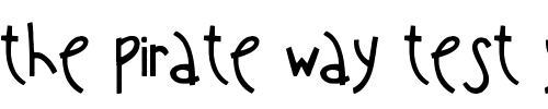 Font : rhino-dino Custom Text : The Pirate Way Test your own text here Click to download or to view this font on a tshirt that can be custom printed in Bali