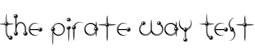 Font : ringpin Custom Text : The Pirate Way Test your own text here Click to download or to view this font on a tshirt that can be custom printed in Bali